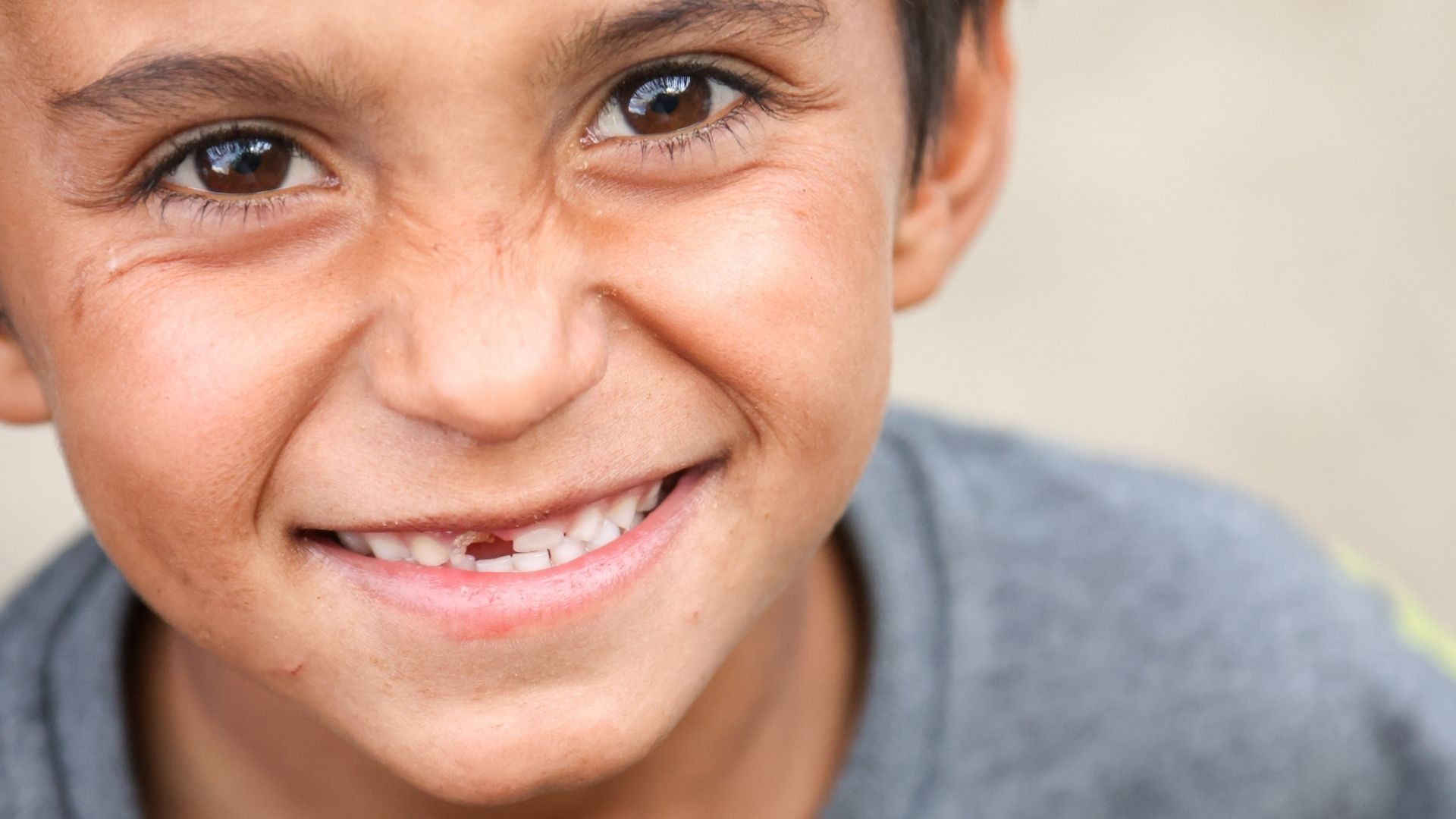 Young boy smiling