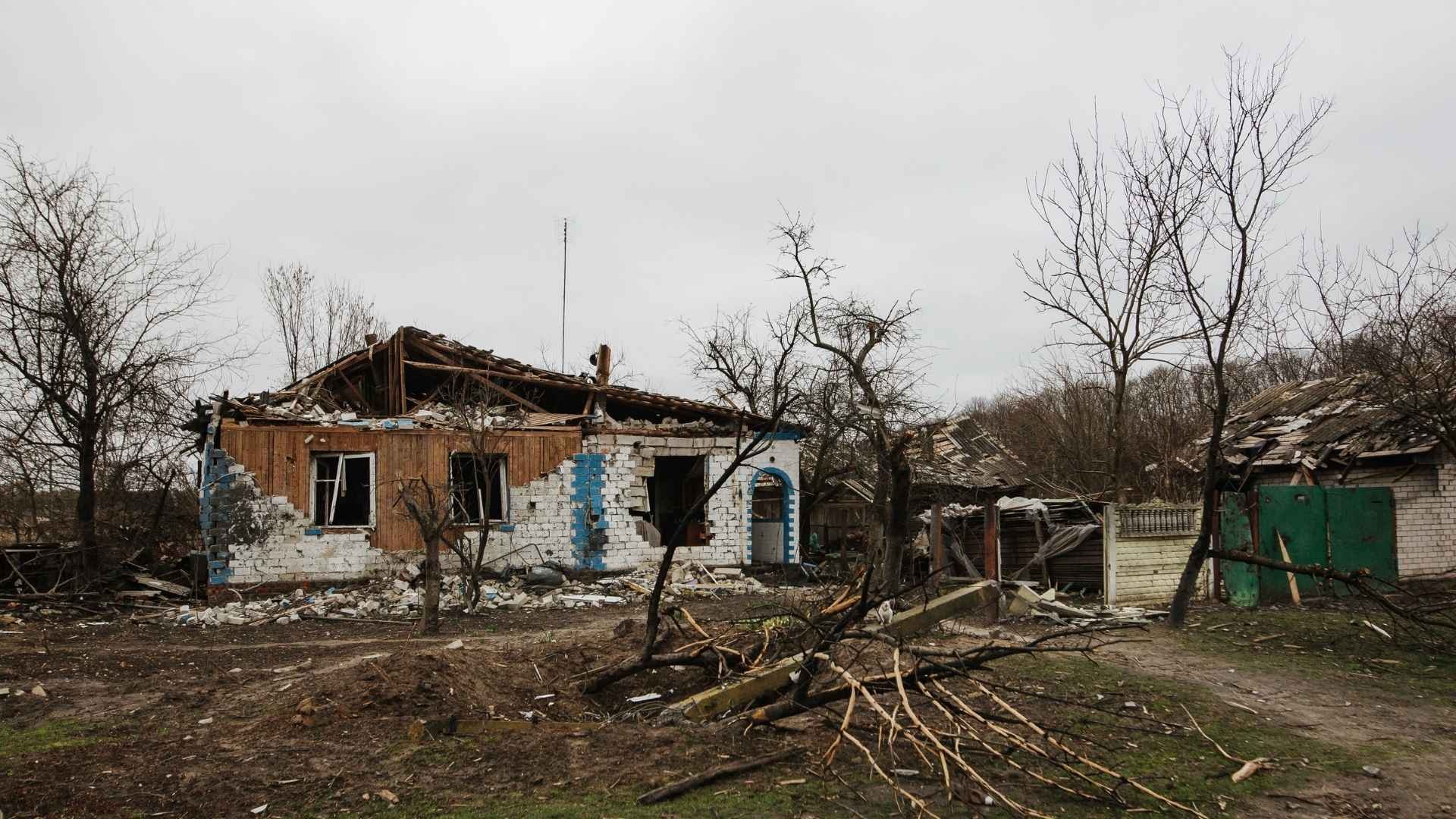 Home in ruins